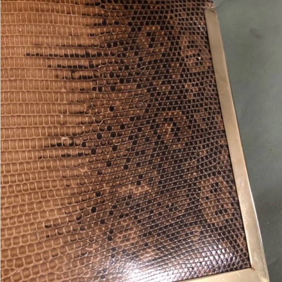 ESCADA VINTAGE 1990s SNAKESKIN CLUTCH - Picture 10 of 12